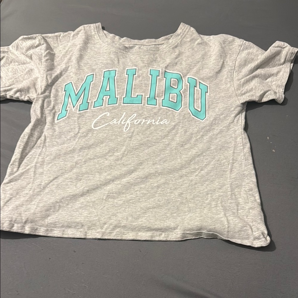 Gray Kids Shirt with Malibu Print